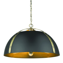 Golden Canada 6928-5P AB-BLK - Golden Lighting Aldrich 5-light Chandelier in Aged Brass
